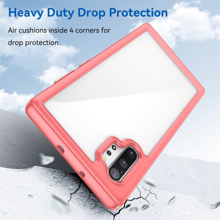 Para Samsung Galaxy Note10+ 5G Colorful Series Acrylic + TPU Phone Case (Rojo)