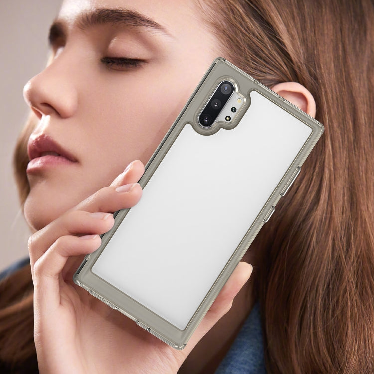 Para Samsung Galaxy Note10+ 5G Colorful Series Acrylic + TPU Phone Case (Gris transparente)
