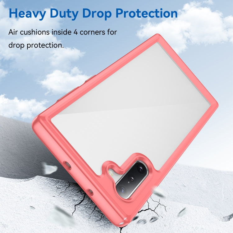 Para Samsung Galaxy Note10 Colorful Series Acrylic + TPU Phone Case (Rojo)