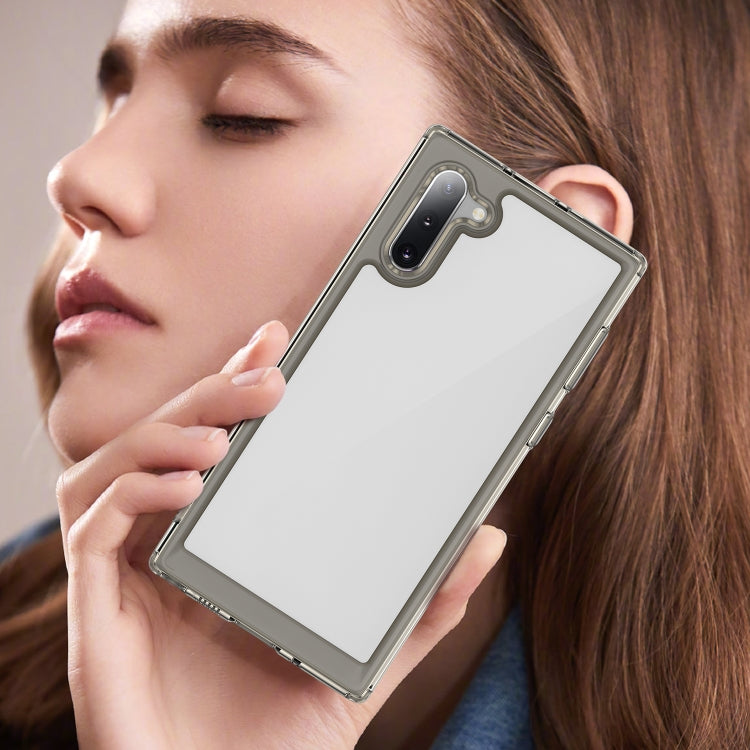 Para Samsung Galaxy Note10 Colorful Series Acrylic + TPU Phone Case (Gris transparente)