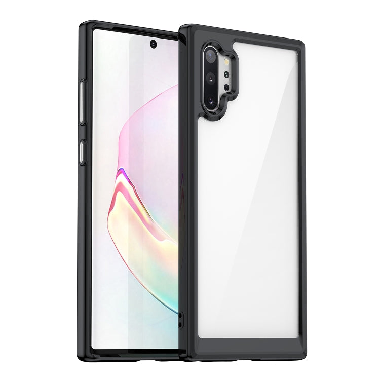 Para Samsung Galaxy Note10+ Colorful Series Acrylic + TPU Phone Case (Negro)