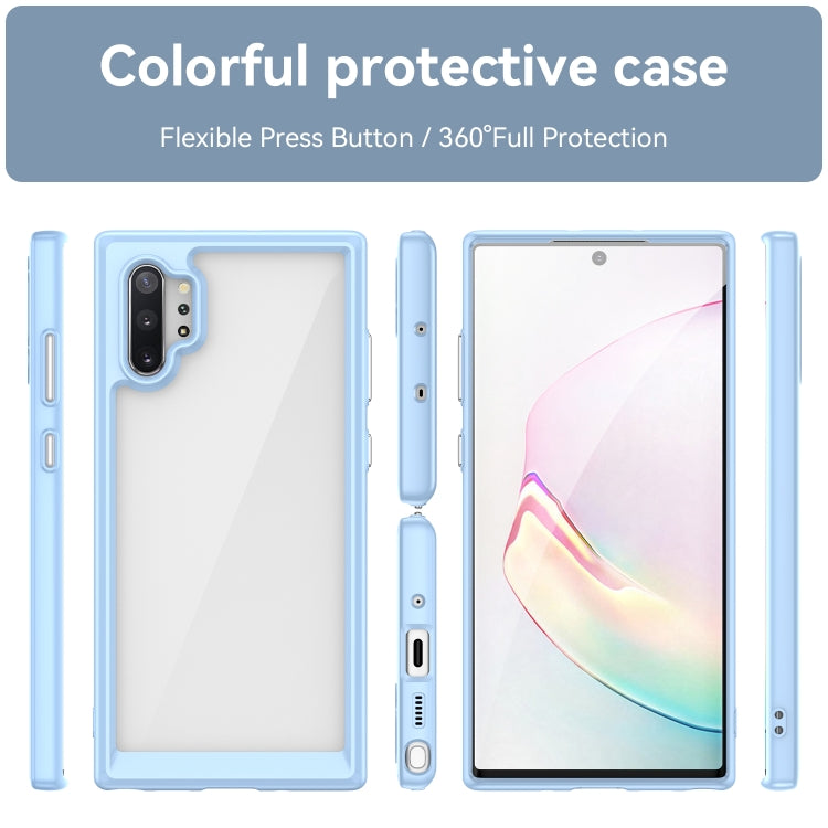 Para Samsung Galaxy Note10+ Colorful Series Acrylic + TPU Phone Case (Azul)