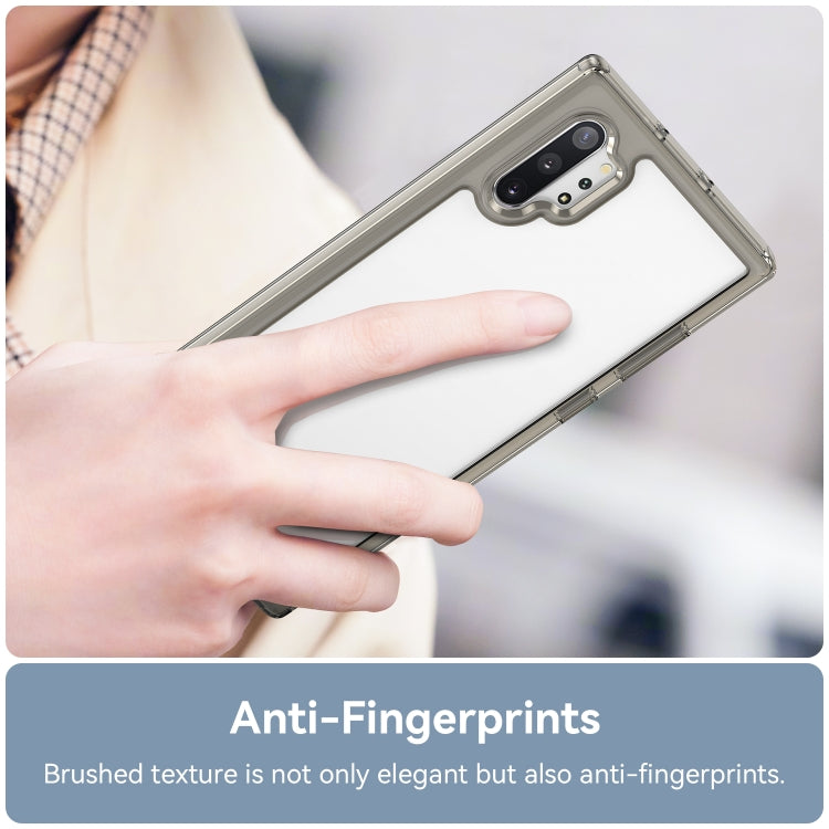 Para Samsung Galaxy Note10+ Colorful Series Acrylic + TPU Phone Case (Gris transparente)