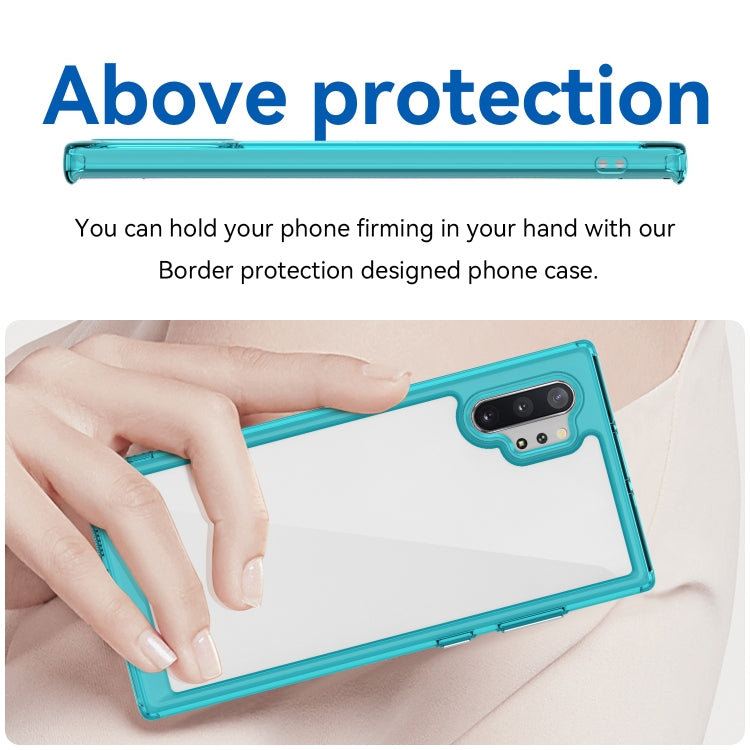 Para Samsung Galaxy Note10+ Colorful Series Acrylic + TPU Phone Case (Azul transparente)