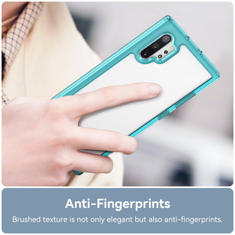 Para Samsung Galaxy Note10+ Colorful Series Acrylic + TPU Phone Case (Azul transparente)