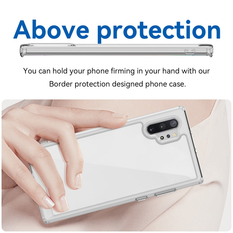 Para Samsung Galaxy Note10+ Colorful Series Acrylic + TPU Phone Case (Transparente)