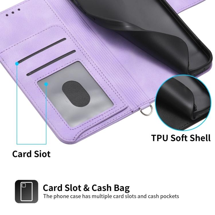 Funda de piel con relieve floral para Huawei Nova 14 Ultra (morado)