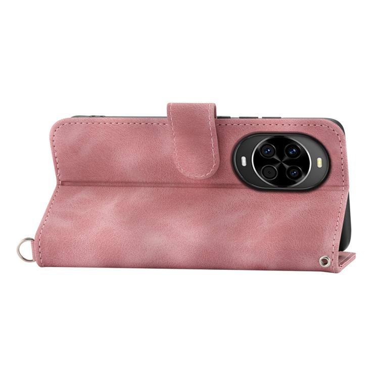 Funda de cuero con relieve floral para Huawei Nova 14 (rosa)