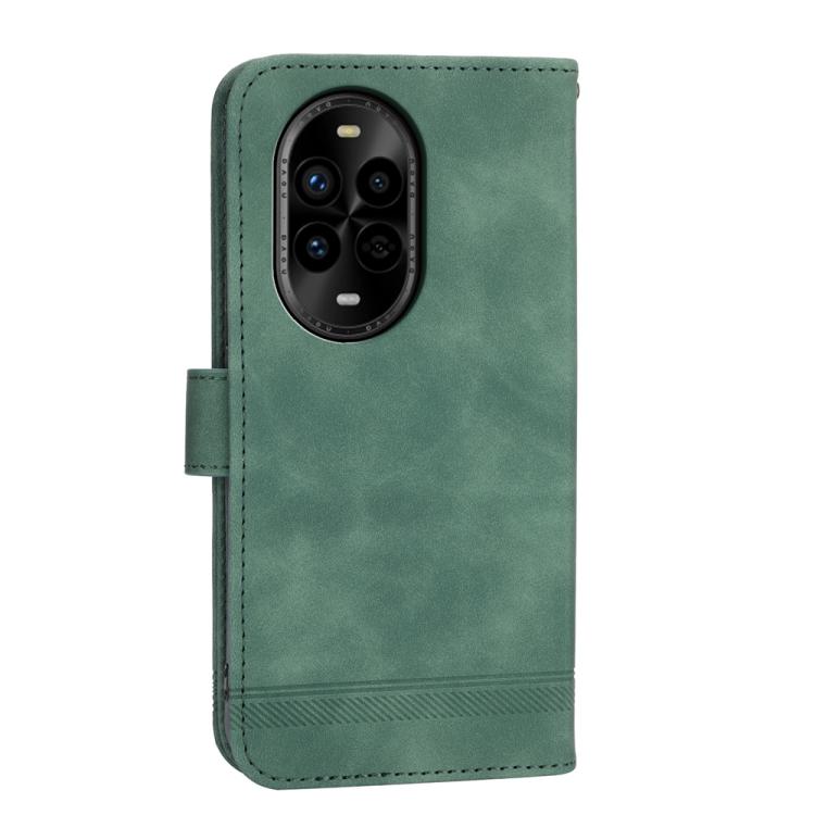 Funda Teléfono Híbrida Cuero Pu y TPU Dierfeng Dream Line para Huawei Nova 13 Pro (Verde)