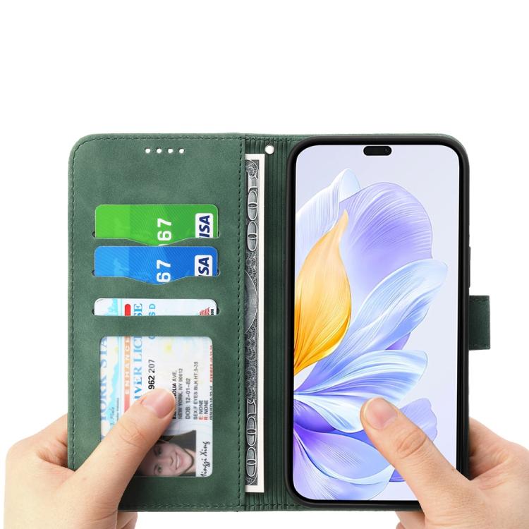 Funda Teléfono Híbrida Cuero Pu y TPU Dierfeng Dream Line para Huawei Nova 13 Pro (Verde)