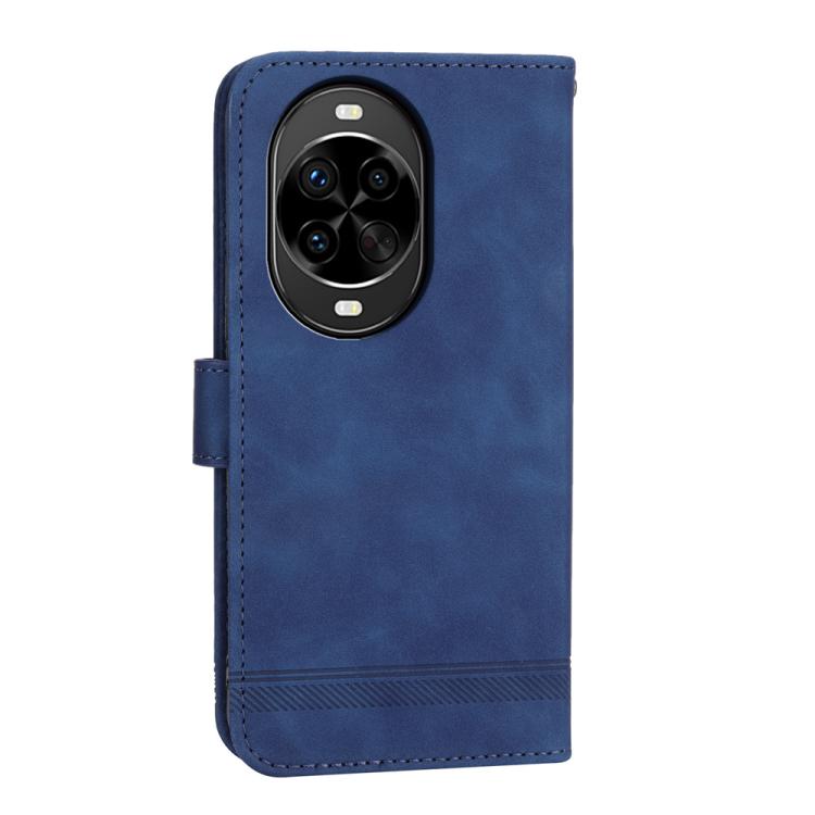 Funda híbrida de TPU y cuero sintético Dierfeng Dream Line para Huawei nova 14 Pro (azul)