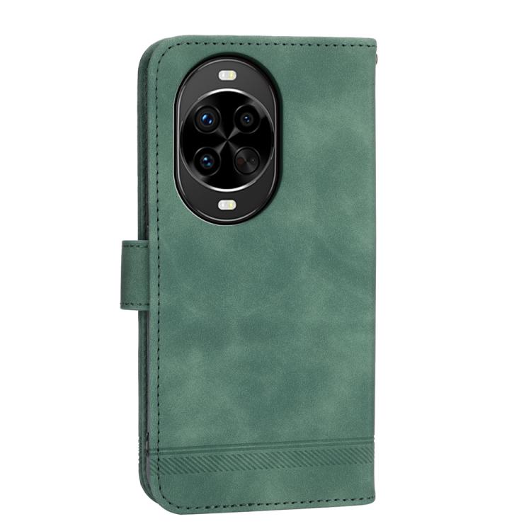 Para Huawei Nova 14 Pro Dierfeng Dream Line TPU Funda híbrida de cuero PU para teléfono (verde)