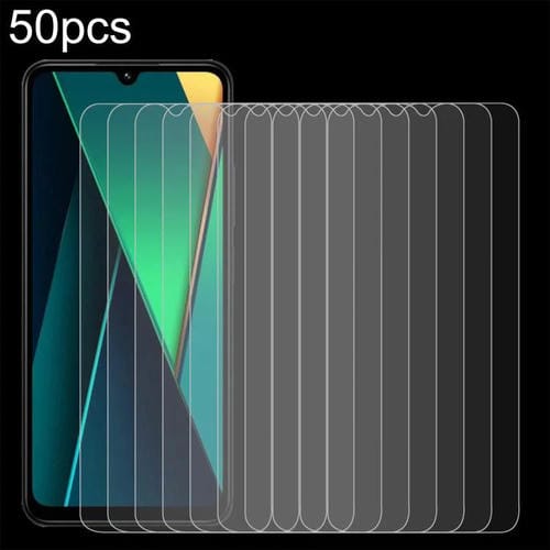 Película de vidrio templado 9H 2.5D de 0,26 mm para Xiaomi Poco C85 4G, 50 unidades