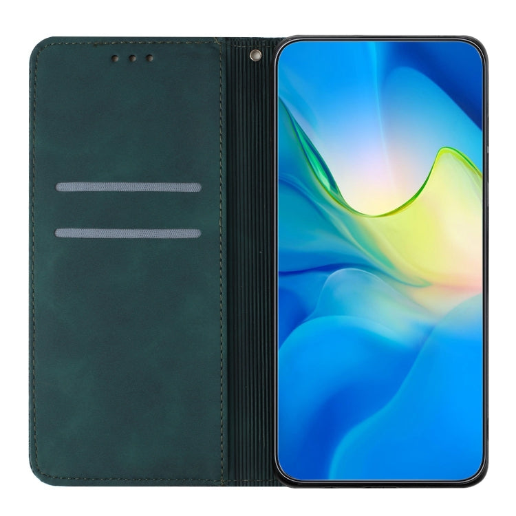 Estuche de Teléfono Samsung Galaxy A33 Cuero Adsorción Relieve Étnico (Azul)