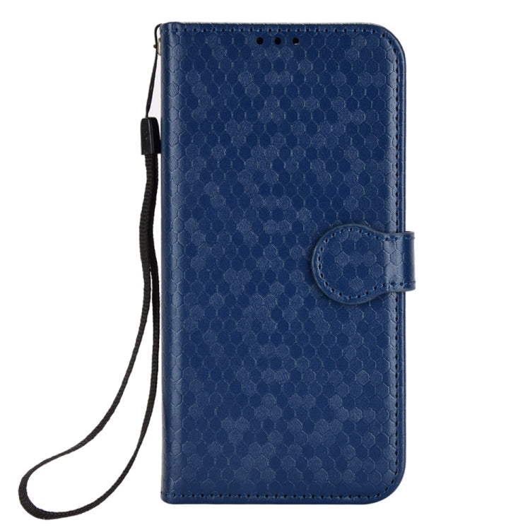 Funda de Cuero con Textura de Puntos Panal para Sharp Aquos Sense9 (Azul)