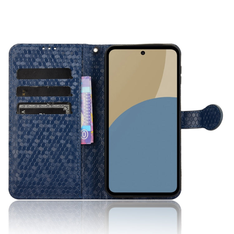 Funda de Cuero con Textura de Puntos Panal para Sharp Aquos Sense9 (Azul)