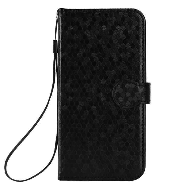 Funda de Cuero Textura Panal para Sharp Aquos R9 Pro Sh-54E (Negro)