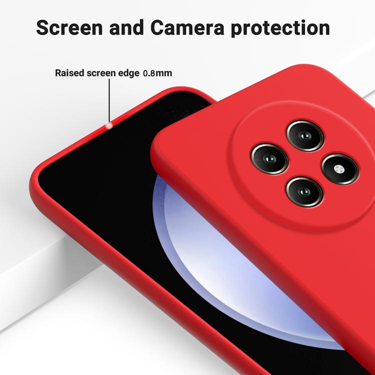 Funda de Silicona Líquida a Prueba de Golpes para Realme 14 Pro Lite (Color Rojo)