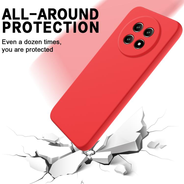 Funda de Silicona Líquida a Prueba de Golpes para Realme 14 Pro Lite (Color Rojo)