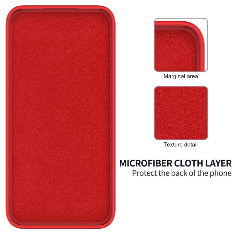 Funda de Silicona Líquida a Prueba de Golpes para Realme 14 Pro Lite (Color Rojo)