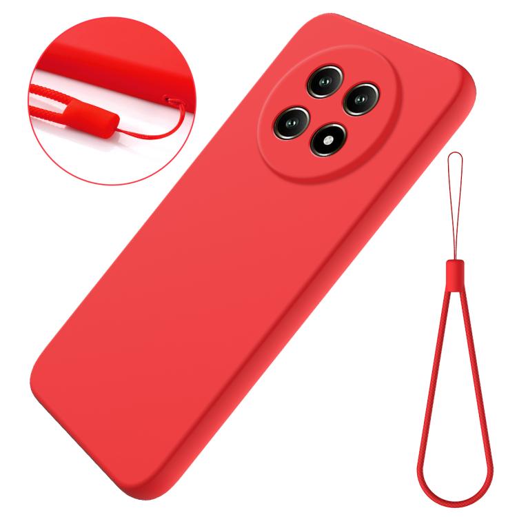 Funda de Silicona Líquida a Prueba de Golpes para Realme 14 Pro Lite (Color Rojo)