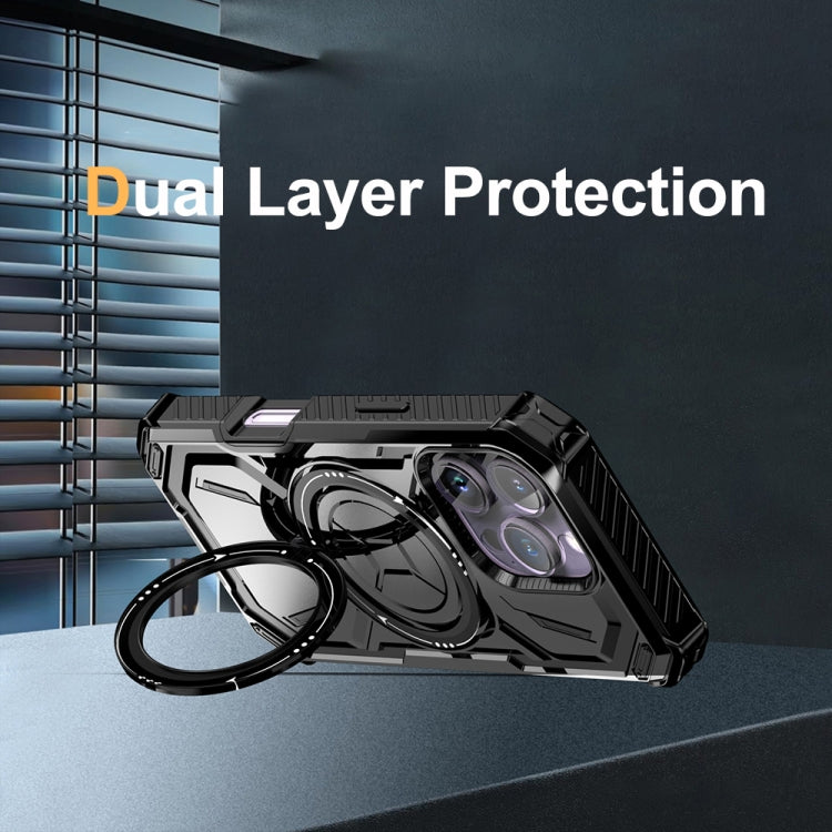 Funda para Teléfono Armor Series para iPhone 16 Pro con Soporte (Negra)