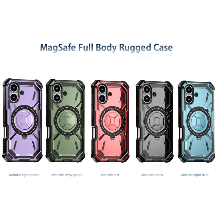Funda para Teléfono Armor Series iPhone 16 Plus con Soporte (Azul)