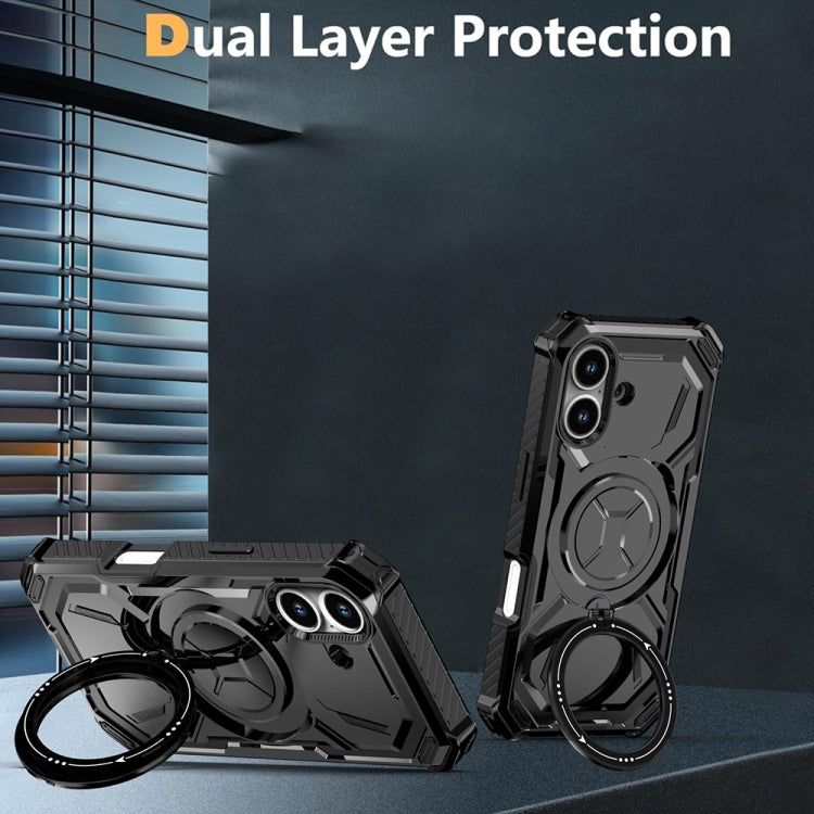 Funda para Teléfono Armor Series iPhone 16 Plus con Soporte (Azul)