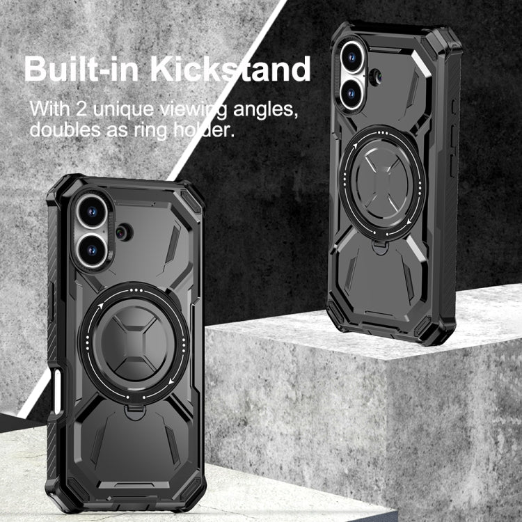 Funda para Teléfono Armor Series iPhone 16 Plus con Soporte (Azul)