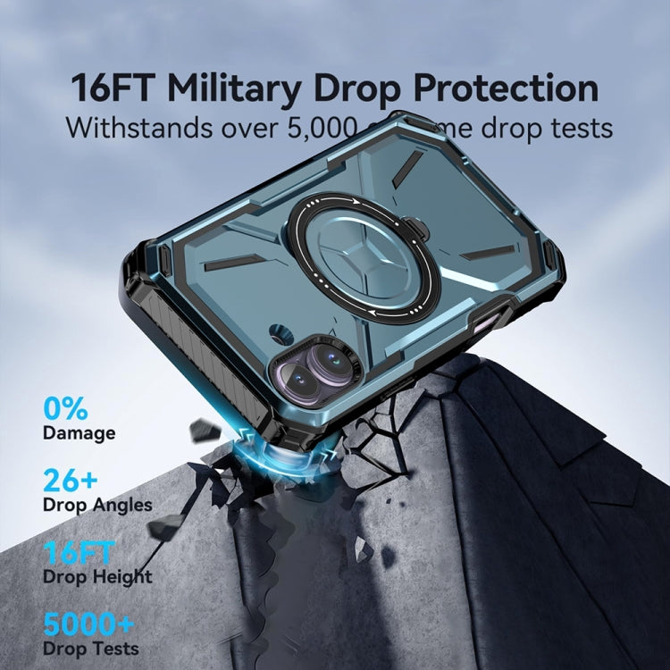 Funda para Teléfono Armor Series con Soporte para iPhone 16 (Azul)