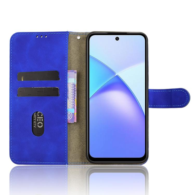 Funda de cuero con tapa magnética para Infinix Smart 10 Plus 4G (azul)