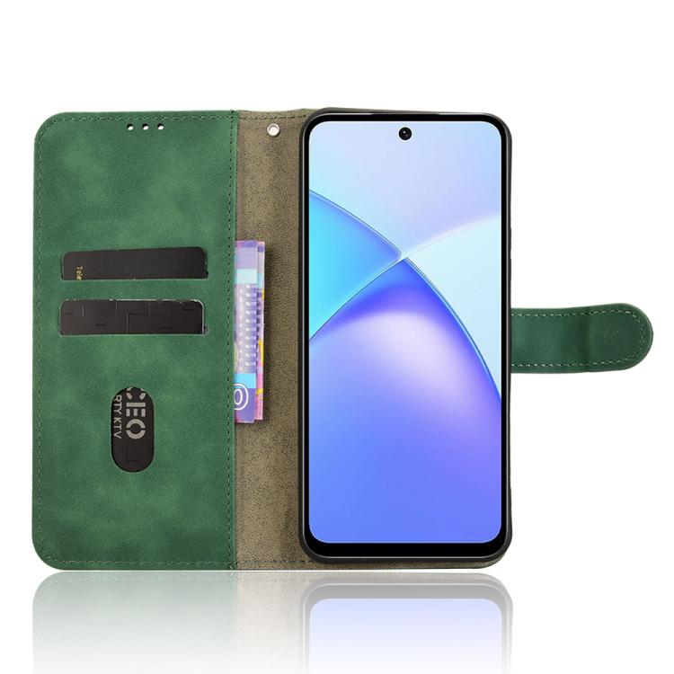 Funda de cuero con tapa magnética para Infinix Smart 10 Plus 4G (verde)