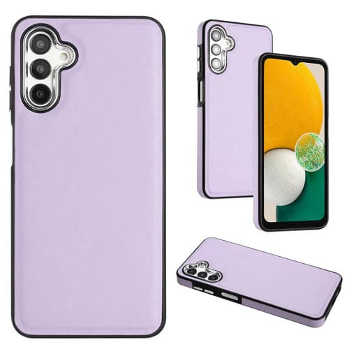 Funda para Teléfono Samsung Galaxy A05S Textura de Cuero Cobertura Total (Púrpura)