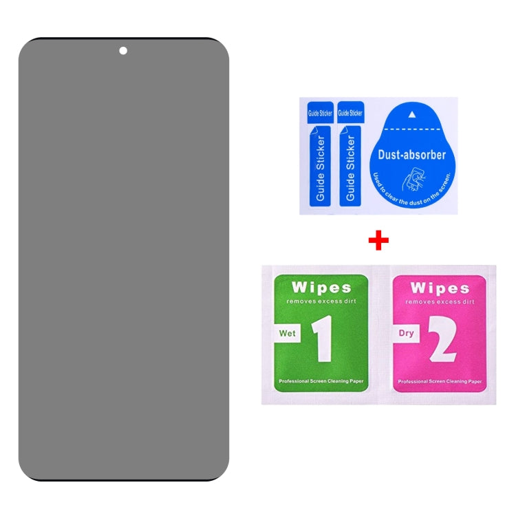 Para Samsung Galaxy S23 5G Ultrathin 3D Curved Edge Privacy Película de vidrio templado, Desbloqueo de soporte