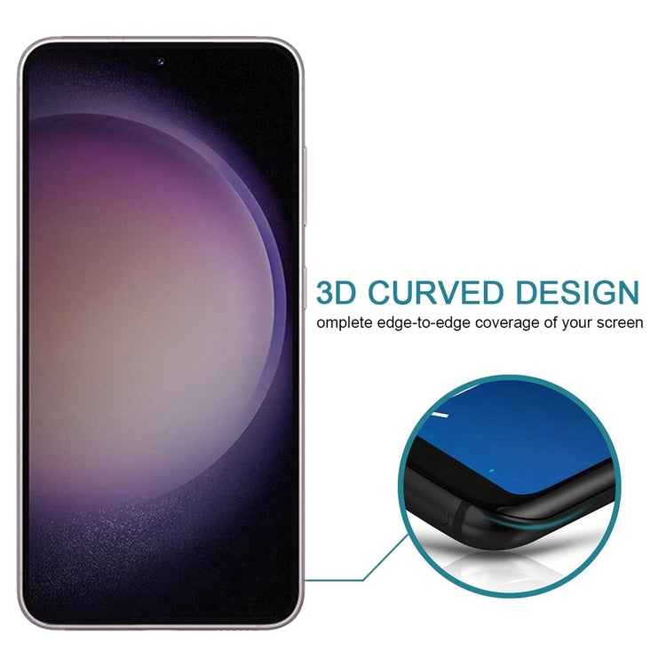 Para Samsung Galaxy S23 5G Ultrathin 3D Curved Edge Privacy Película de vidrio templado, Desbloqueo de soporte