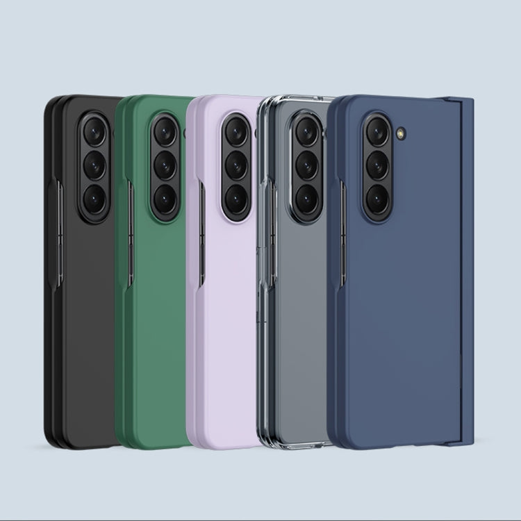 Para Samsung Galaxy Z Fold5 Estuche para teléfono integrado a prueba de golpes con ranura para bolígrafo (púrpura)