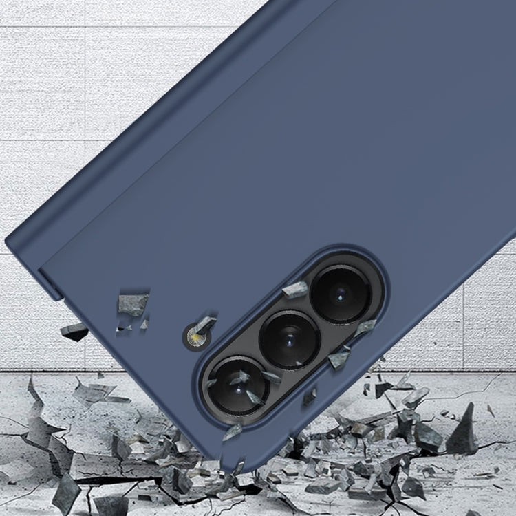 Para Samsung Galaxy Z Fold5 Estuche para teléfono integrado a prueba de golpes con ranura para bolígrafo (púrpura)