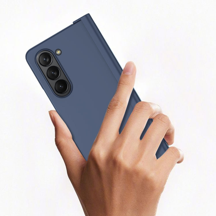 Para Samsung Galaxy Z Fold5 Estuche para teléfono integrado a prueba de golpes con ranura para bolígrafo (púrpura)