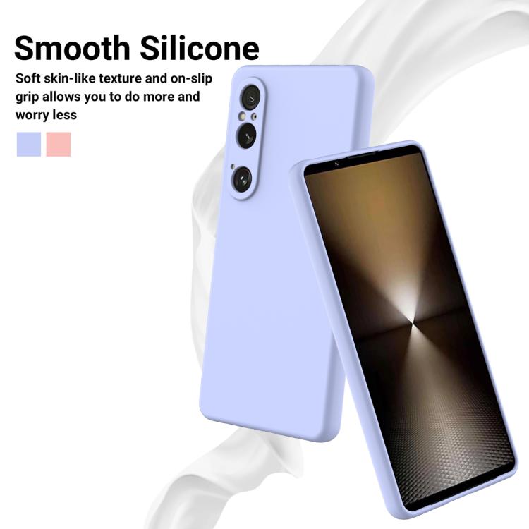 Funda de Silicona Líquida para Sony Xperia 1 Vi a Prueba de Golpes (Morado)