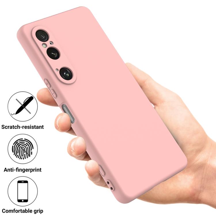 Funda de Silicona Líquida para Sony Xperia 1 Vi a Prueba de Golpes (Rosa)