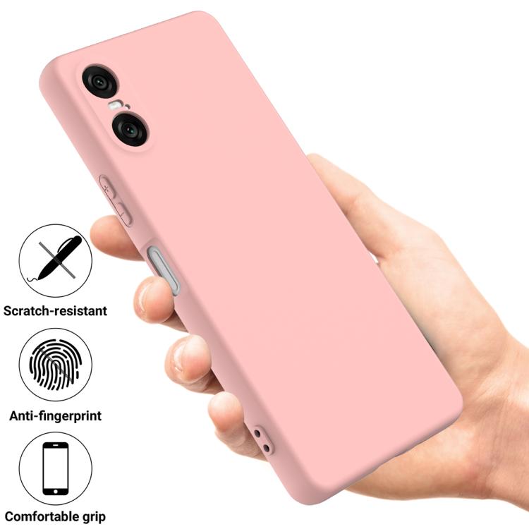 Funda de Silicona Líquida para Sony Xperia 10 Vi a Prueba de Golpes (Rosa)