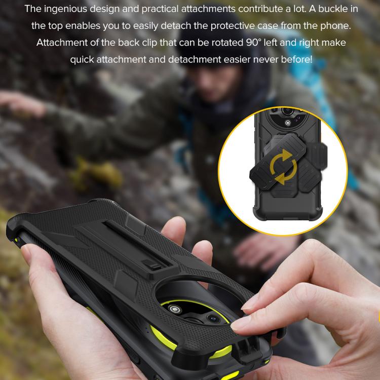 Funda Trasera con Clip y Mosquetón para Ulefone Armor X31 y X31 Pro (Negra)