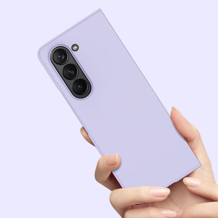 Para Samsung Galaxy Z Fold5 PC integrada Skin Feel Funda para teléfono a prueba de golpes (Púrpura)