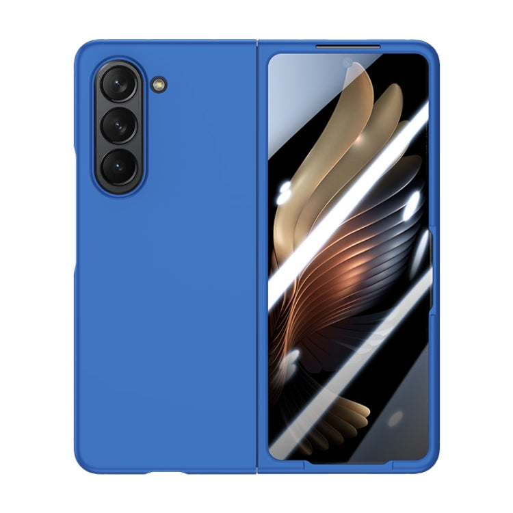 Para Samsung Galaxy Z Fold5 PC integrada Skin Feel Funda para teléfono a prueba de golpes (Azul)
