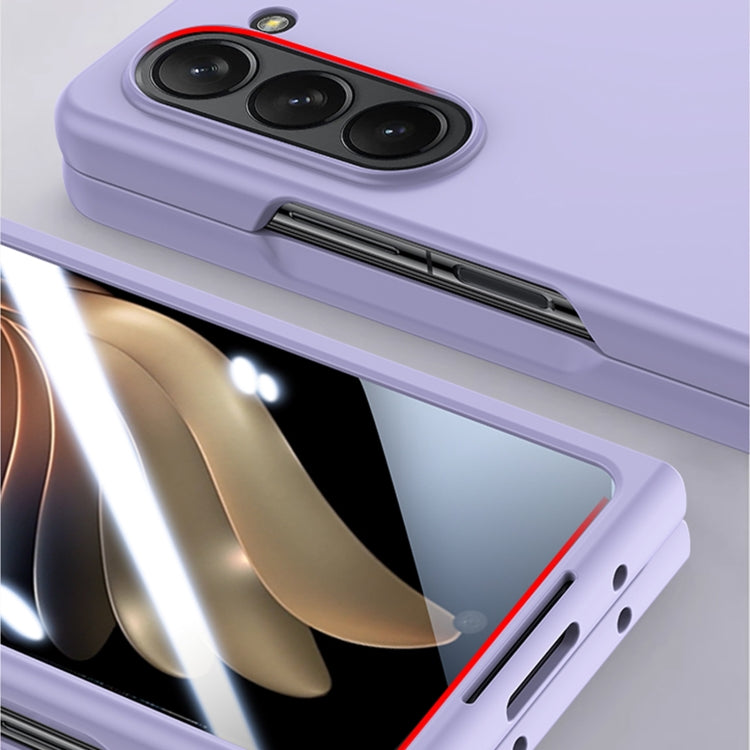 Para Samsung Galaxy Z Fold5 PC integrada Skin Feel Funda para teléfono a prueba de golpes (Negro)