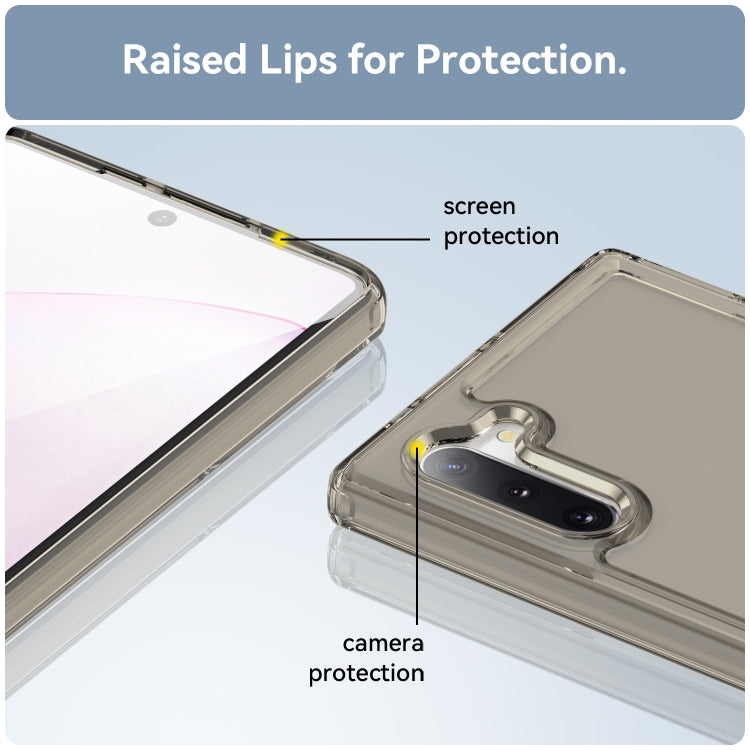 Para Samsung Galaxy Note10 Candy Series TPU Phone Case (Gris transparente)