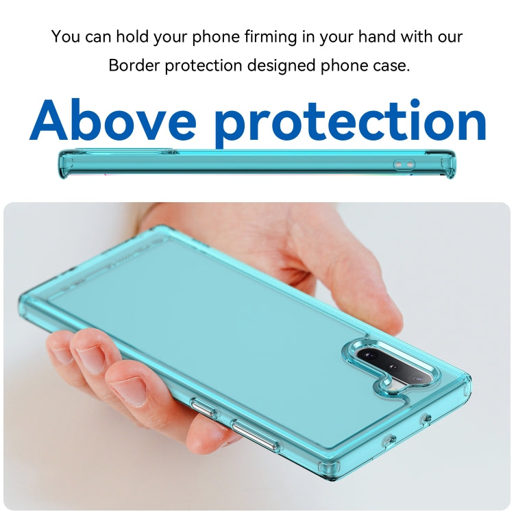 Para Samsung Galaxy Note10 Candy Series TPU Phone Case (Azul transparente)
