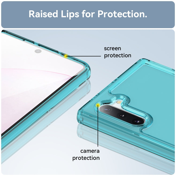 Para Samsung Galaxy Note10 Candy Series TPU Phone Case (Azul transparente)