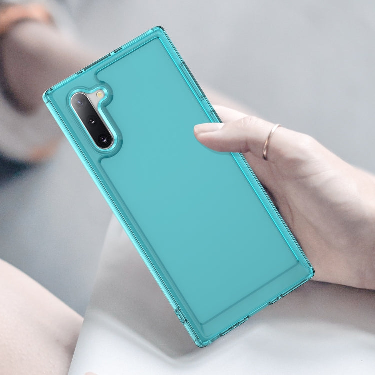 Para Samsung Galaxy Note10 Candy Series TPU Phone Case (Azul transparente)
