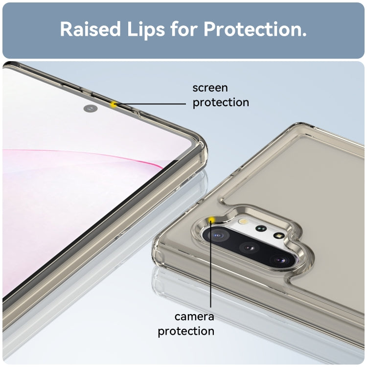 Para Samsung Galaxy Note10+ Candy Series TPU Phone Case (Gris transparente)